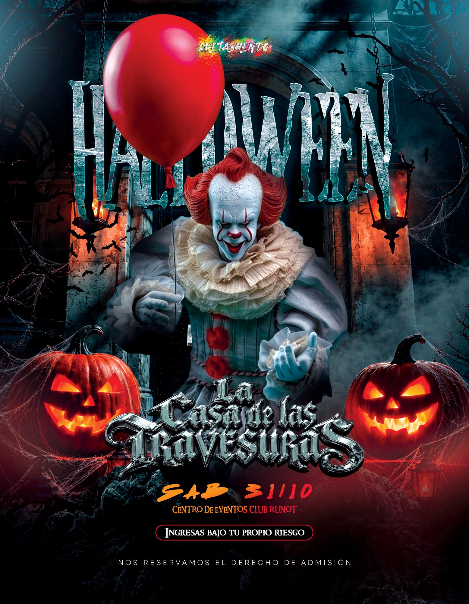 Flyer LA CASA DE LAS TRAVESURAS 🎃